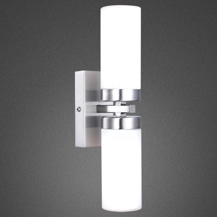 Brilagi - Aplique de pared para baño RAY 2xE14/40W/230V IP44