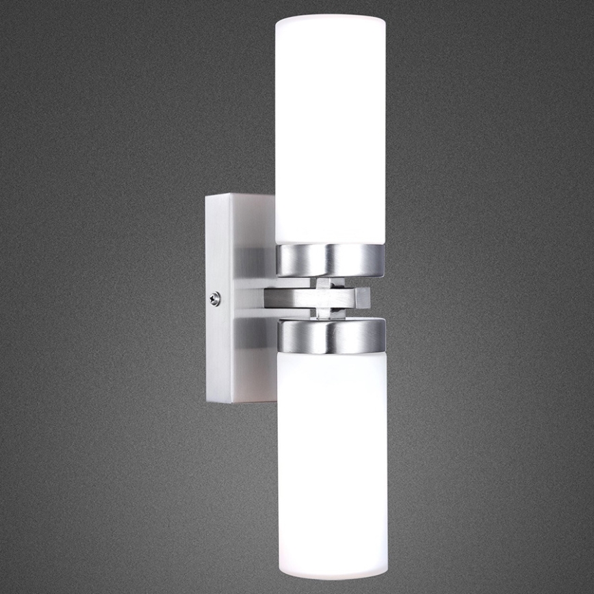 Brilagi - Aplique de pared para baño RAY 2xE14/40W/230V IP44