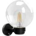 Brilagi - Aplique de pared para exterior con sensor de movimiento HARBOR 1xE27/40W/230V IP33 negro/transparente