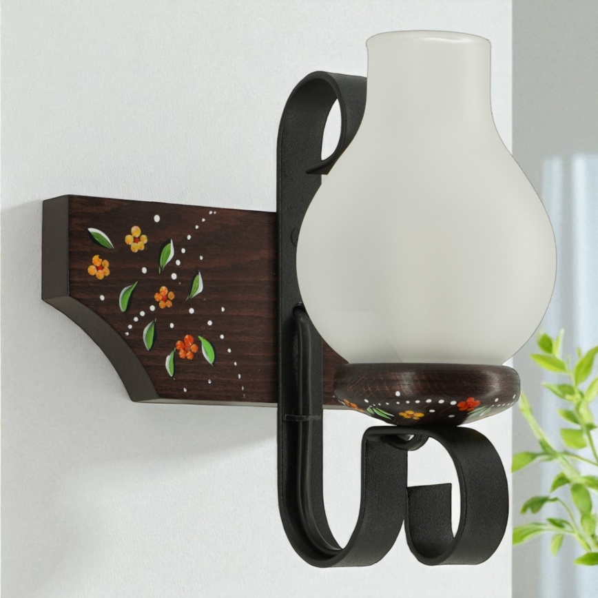 Brilagi - Aplique de pared QUEEN 1xE14/40W/230V haya/wengué