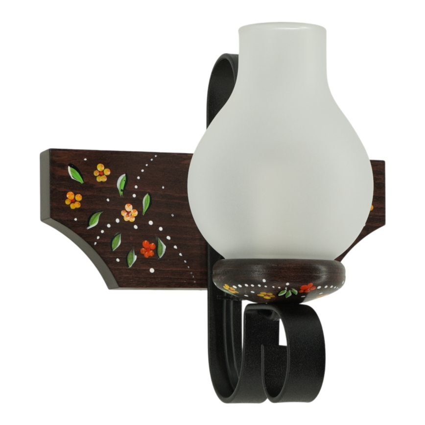 Brilagi - Aplique de pared QUEEN 1xE14/40W/230V haya/wengué