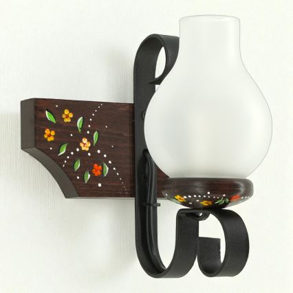 Brilagi - Aplique de pared QUEEN 1xE14/40W/230V haya/wengué