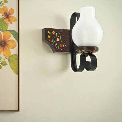 Brilagi - Aplique de pared QUEEN 1xE14/40W/230V haya/wengué