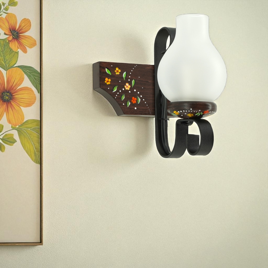 Brilagi - Aplique de pared QUEEN 1xE14/40W/230V haya/wengué