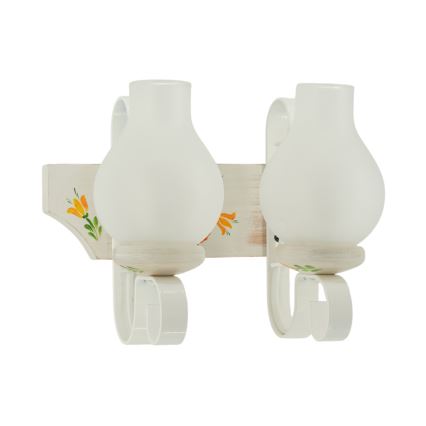 Brilagi - Aplique de pared QUEEN 2xE14/40W/230V haya/crema