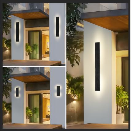 Brilagi - Aplique solar de pared LED regulable SUN LED/2,5W/230V 30 cm 2000 mAh IP44