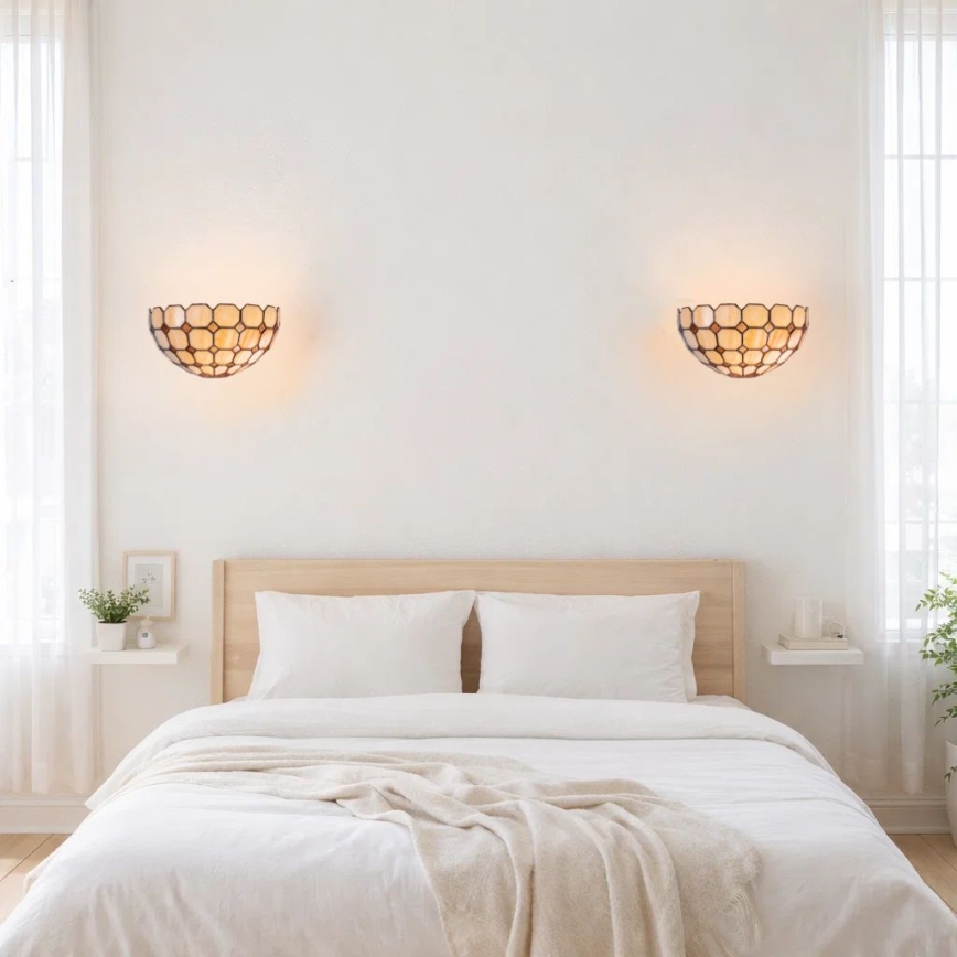 Brilagi - Aplique de pared Tiffany DORAN 1xE14/40W/230V