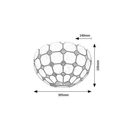 Brilagi - Aplique de pared Tiffany DORAN 1xE14/40W/230V