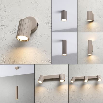 Brilagi - Aplique de pared tipo spot CRISPINA 1xGU10/10W/230V beige