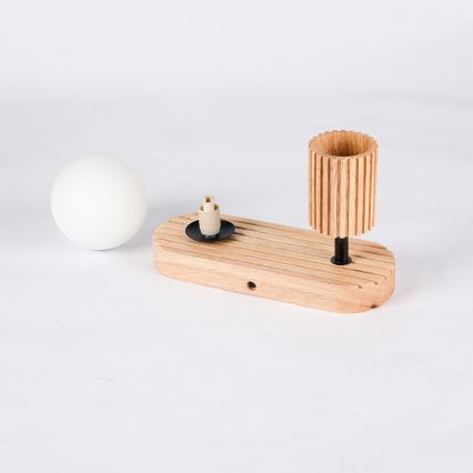Brilagi - Aplique de pared orientable MODERN WOOD 1xG9/5W/230V + 1xGU10/8W en madera de caucho