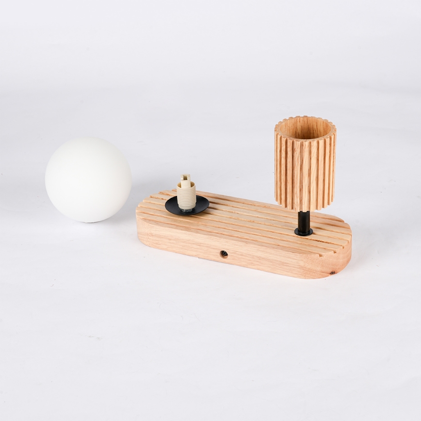 Brilagi - Aplique de pared orientable MODERN WOOD 1xG9/5W/230V + 1xGU10/8W en madera de caucho