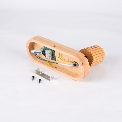 Brilagi - Aplique de pared orientable MODERN WOOD 1xG9/5W/230V + 1xGU10/8W en madera de caucho