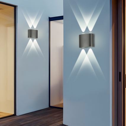 Brilagi - Aplique exterior LED FLAREBOX LED/4W/230V antracita IP65