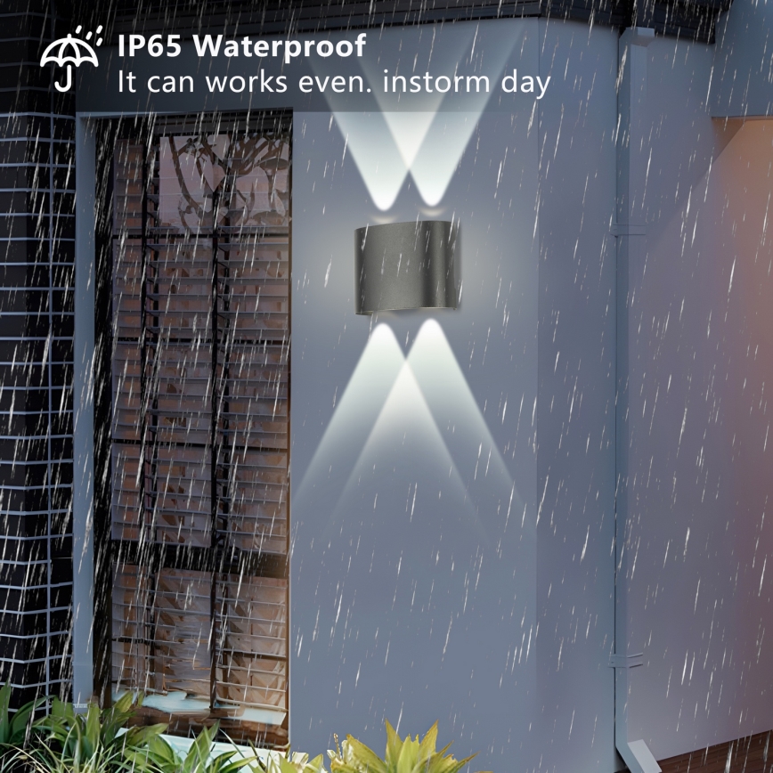 Brilagi - Aplique exterior LED FLAREBOX LED/4W/230V antracita IP65