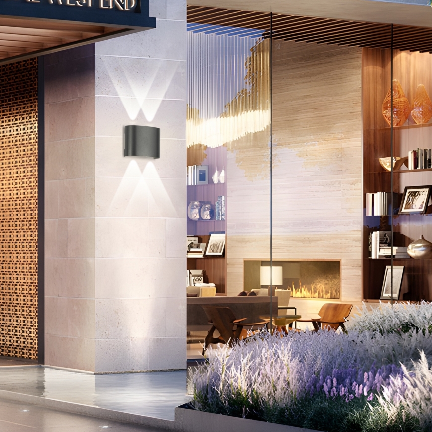 Brilagi - Aplique exterior LED FLAREBOX LED/4W/230V antracita IP65