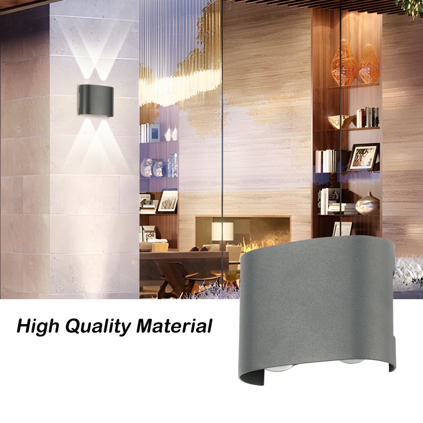 Brilagi - Aplique exterior LED FLAREBOX LED/4W/230V antracita IP65