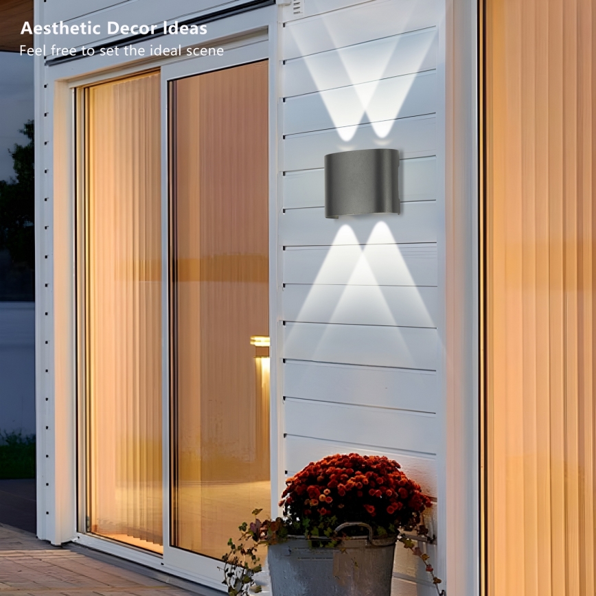 Brilagi - Aplique exterior LED FLAREBOX LED/4W/230V antracita IP65