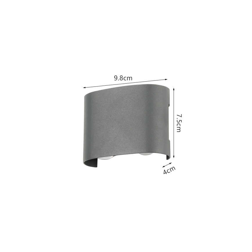 Brilagi - Aplique exterior LED FLAREBOX LED/4W/230V antracita IP65