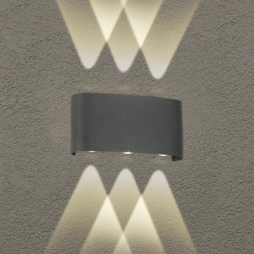 Brilagi - Aplique exterior LED FLAREBOX LED/6W/230V antracita IP65
