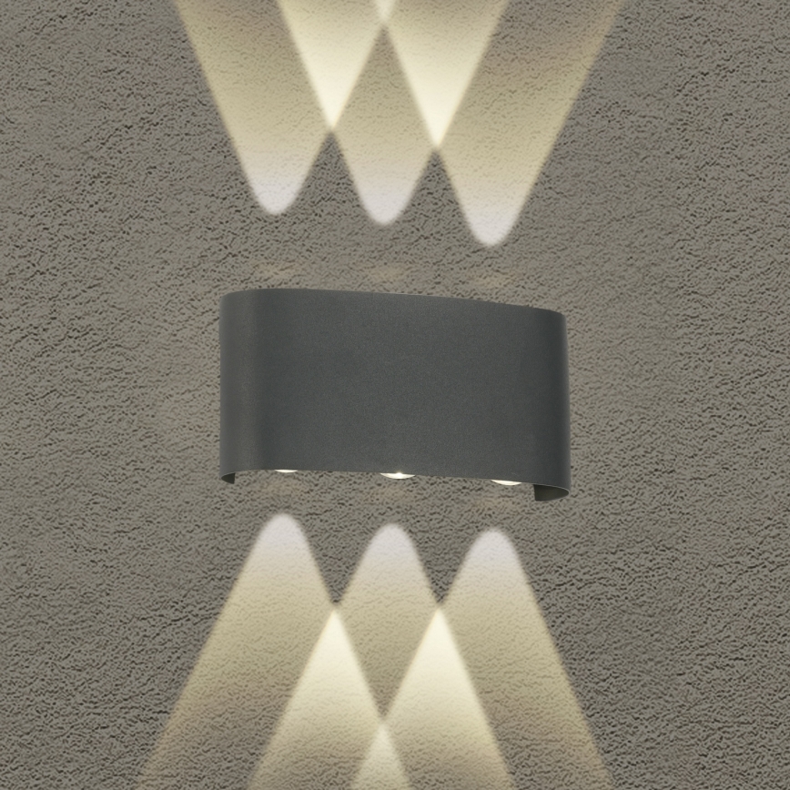 Brilagi - Aplique exterior LED FLAREBOX LED/6W/230V antracita IP65