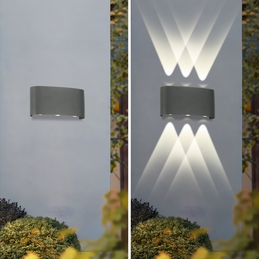 Brilagi - Aplique exterior LED FLAREBOX LED/6W/230V antracita IP65