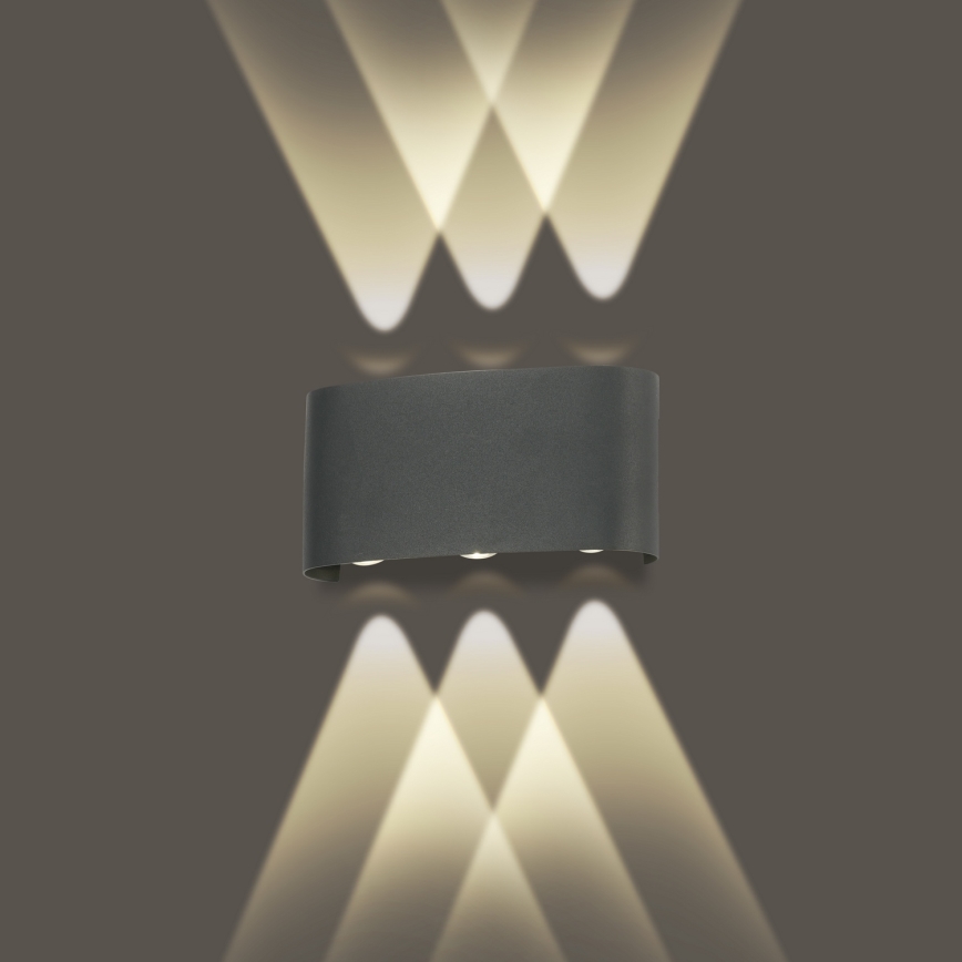Brilagi - Aplique exterior LED FLAREBOX LED/6W/230V antracita IP65