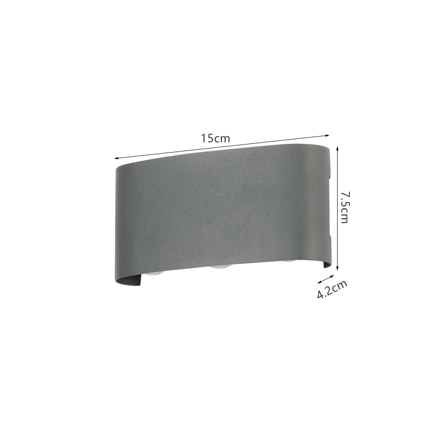 Brilagi - Aplique exterior LED FLAREBOX LED/6W/230V antracita IP65