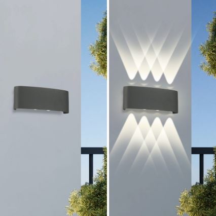 Brilagi - Aplique exterior LED FLAREBOX LED/8W/230V antracita IP65