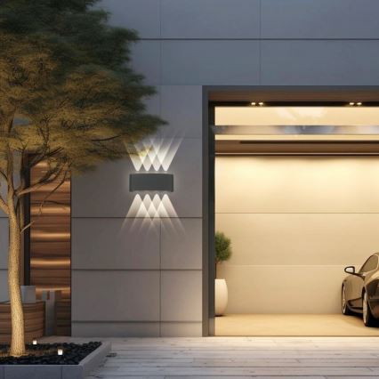 Brilagi - Aplique exterior LED FLAREBOX LED/8W/230V antracita IP65