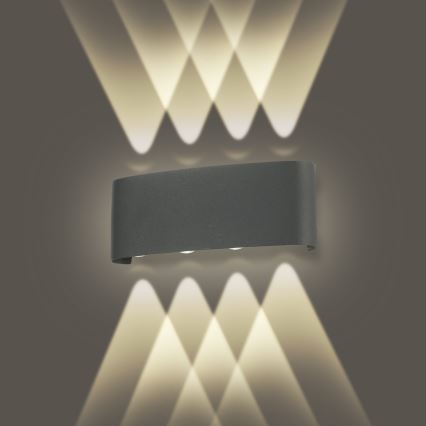 Brilagi - Aplique exterior LED FLAREBOX LED/8W/230V antracita IP65