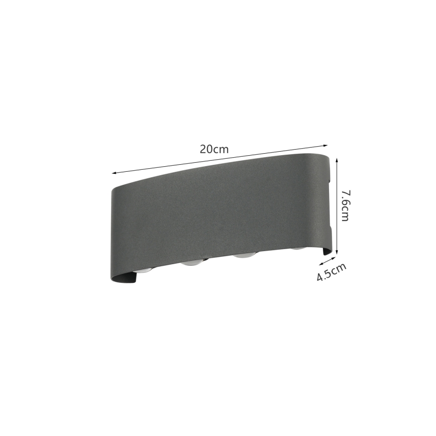 Brilagi - Aplique exterior LED FLAREBOX LED/8W/230V antracita IP65