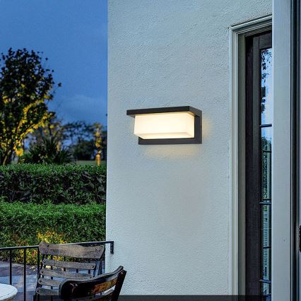 Brilagi - Aplique de pared exterior LED RGBW regulable BRICKY 1xE27/15W/230V 2700-6500K IP54 negro