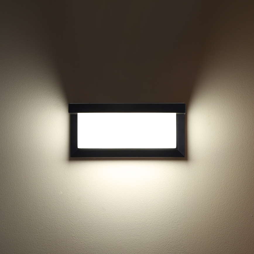 Brilagi - Aplique de pared exterior LED RGBW regulable BRICKY 1xE27/15W/230V 2700-6500K IP54 negro