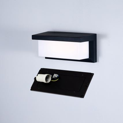 Brilagi - Aplique de pared exterior LED RGBW regulable BRICKY 1xE27/15W/230V 2700-6500K IP54 negro