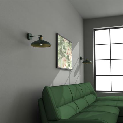 Brilagi - Aplique FLAMENGO 1xE27/60W/230V verde