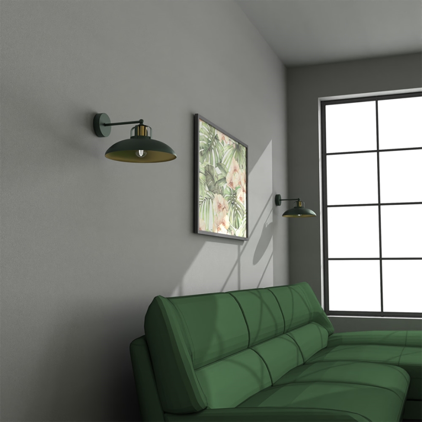 Brilagi - Aplique FLAMENGO 1xE27/60W/230V verde