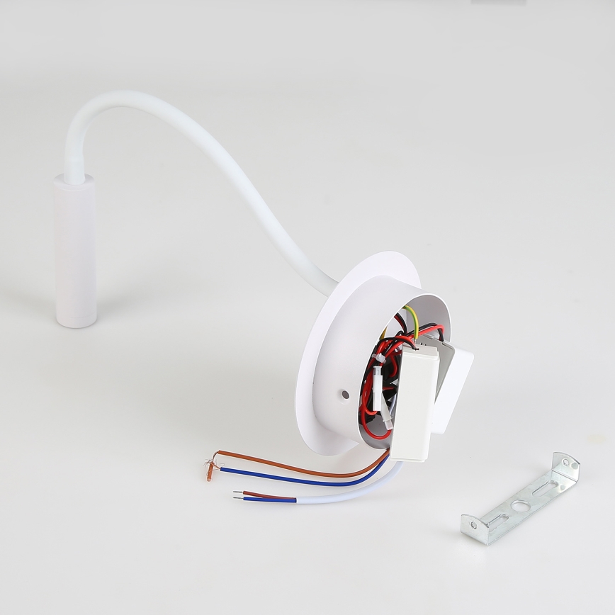 Brilagi - Aplique flexible LED con puerto USB MAYA LED/3W/230V blanco