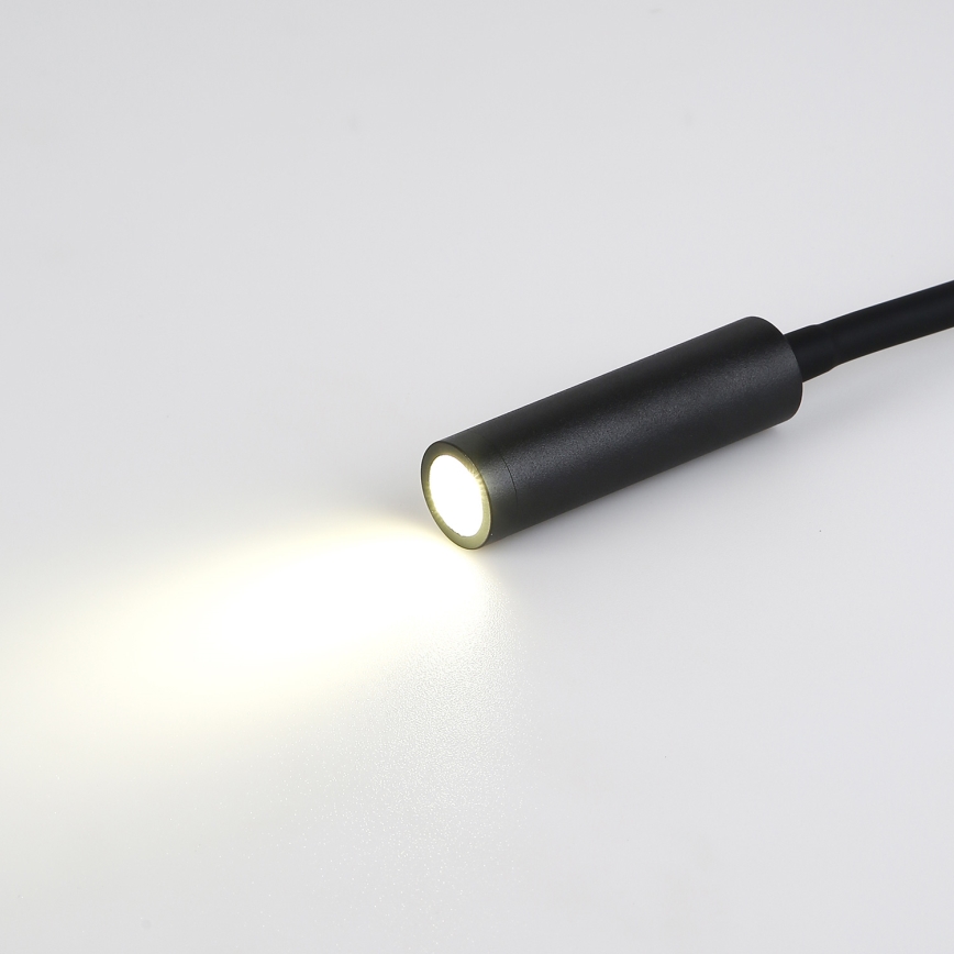 Brilagi - Aplique flexible LED con puerto USB MAYA LED/3W/230V negro