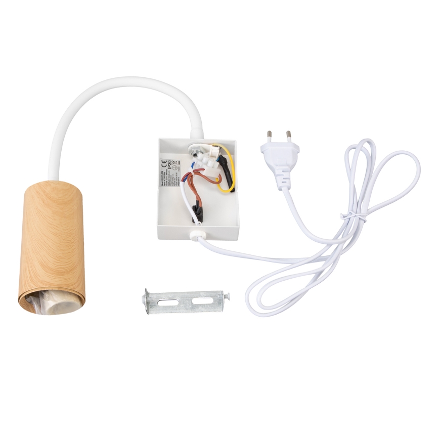 Brilagi - Aplique flexible SELE 1xGU10/30W/230V decoración blanco/roble
