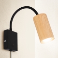 Brilagi - Aplique flexible SELE 1xGU10/30W/230V decoración negro/roble