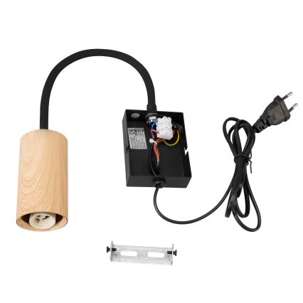 Brilagi - Aplique flexible SELE 1xGU10/30W/230V decoración negro/roble