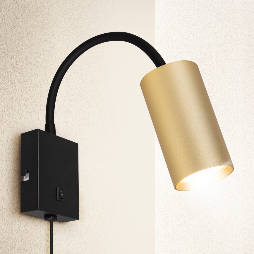 Brilagi - Aplique flexible SELE 1xGU10/30W/230V negro/dorado