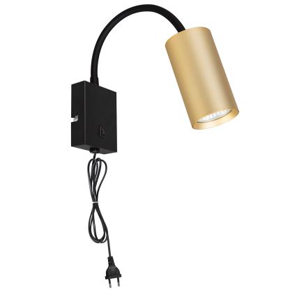 Brilagi - Aplique flexible SELE 1xGU10/30W/230V negro/dorado