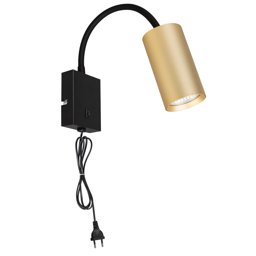 Brilagi - Aplique flexible SELE 1xGU10/30W/230V negro/dorado