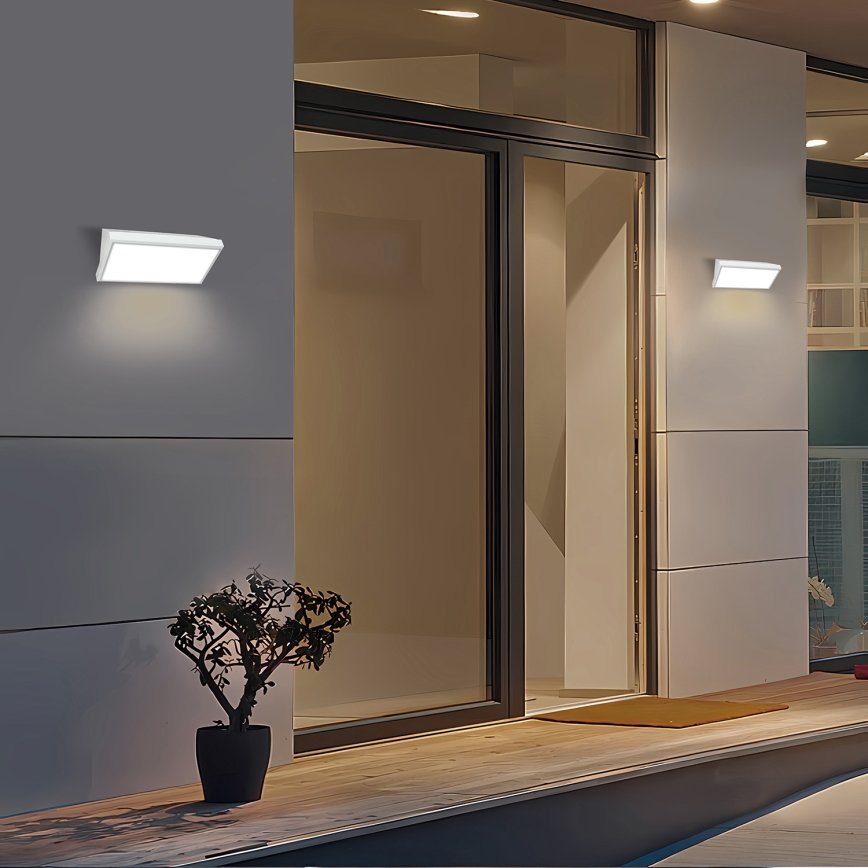 Brilagi - Aplique LED para exterior con sensor TRIANGLE LED/20W/230V blanco IP65