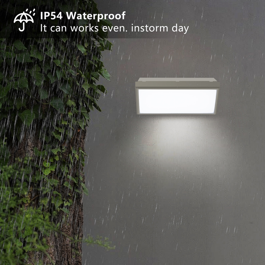 Brilagi - Aplique LED para exterior con sensor TRIANGLE LED/20W/230V gris IP65