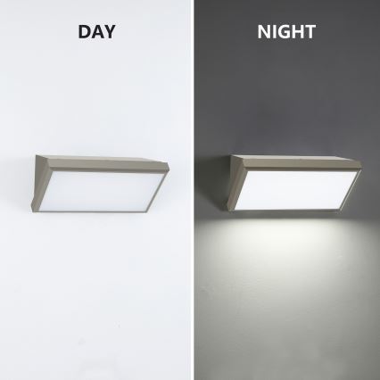 Brilagi - Aplique LED para exterior con sensor TRIANGLE LED/20W/230V gris IP65