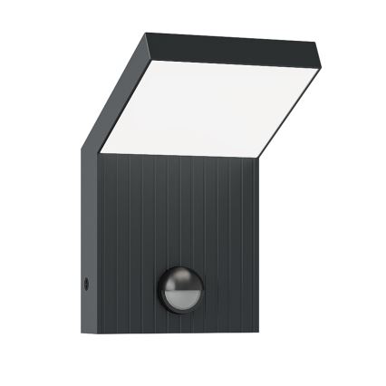 Brilagi - Aplique de pared exterior con sensor RIANO LED/8W/230V antracita IP65