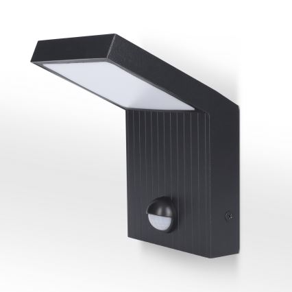 Brilagi - Aplique de pared exterior con sensor RIANO LED/8W/230V antracita IP65