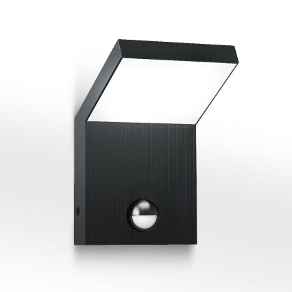 Brilagi - Aplique de pared exterior con sensor RIANO LED/8W/230V antracita IP65